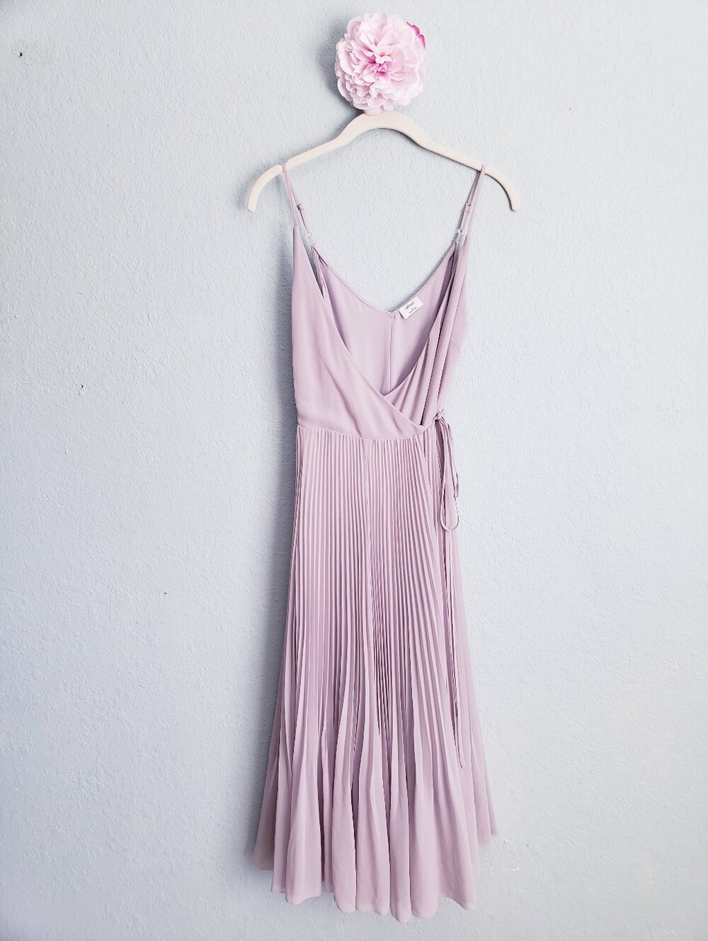 Wilfred Lilac Beaune Pleated Wrap Dress